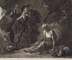Die Höhle der Verzweiflung, aus Spenser, graviert von Valentine Green, 1775